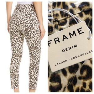 New Frame Leopard Print Denim Size 24
